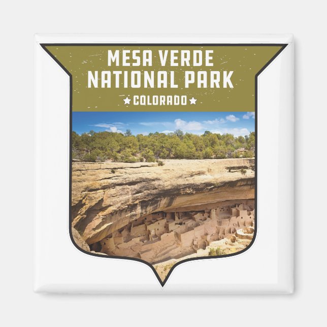 Mesa Verde nationalpark Ancestral Puebloan Magnet (Framsidan)