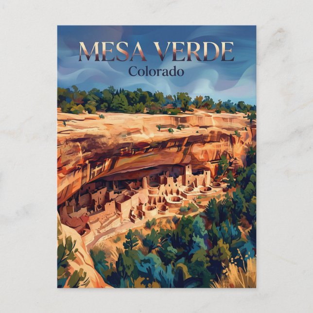 Mesa Verde nationalpark Colorado Vykort (Framsida)