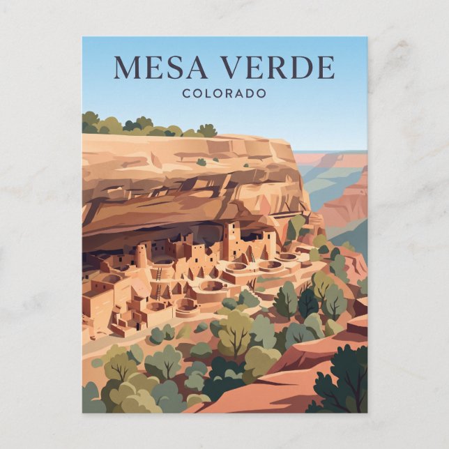 Mesa Verde nationalpark Colorado Vykort (Framsida)