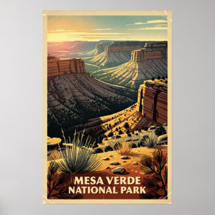 Mesa Verde nationalpark Retro Poster