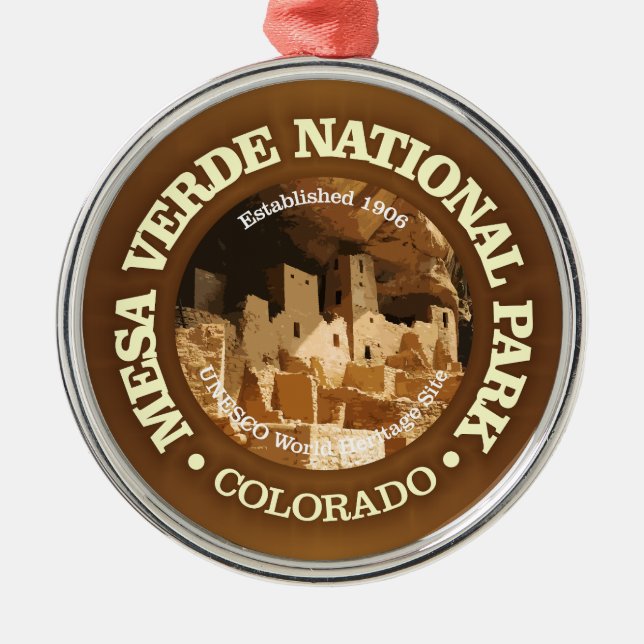 Mesa Verde NP2 Julgransprydnad Metall (Framsidan)