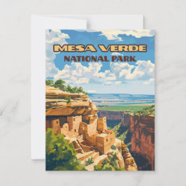 Mesa Verdes nationalpark Colorado Cliff House Card
