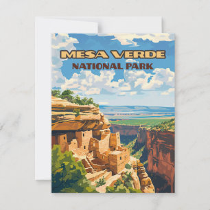 Mesa Verdes nationalpark Colorado Cliff House Card
