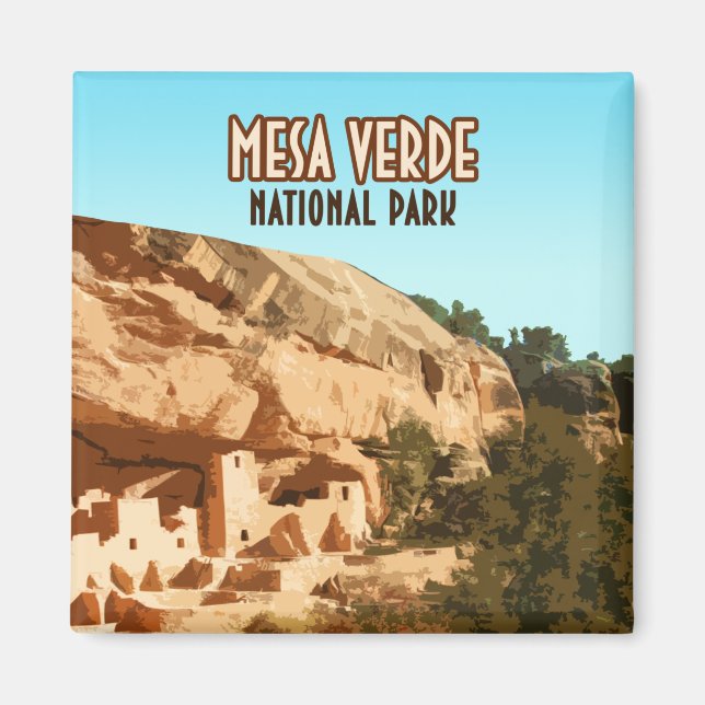 Mesa Verdes nationalpark Colorado Magnet (Framsidan)