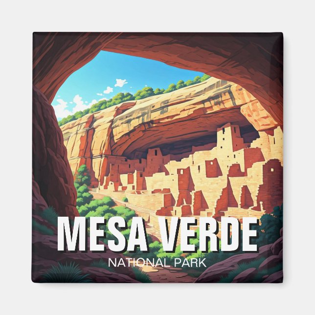 Mesa Verdes nationalpark Colorado Magnet (Framsidan)