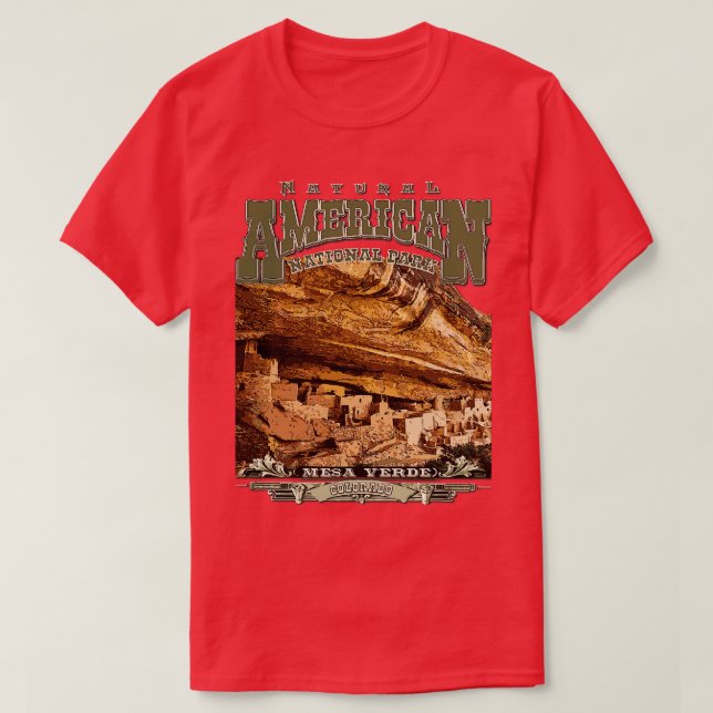 Mesa Verdes nationalpark Colorado T Shirt (Design framsida)