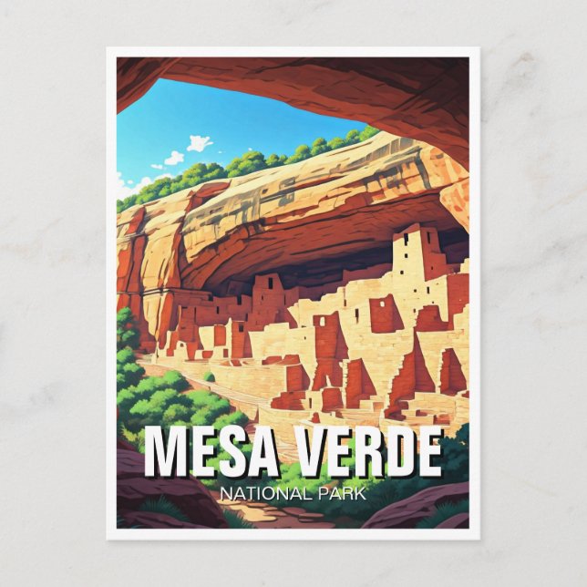 Mesa Verdes nationalpark Colorado Vykort (Framsida)