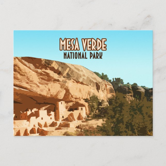 Mesa Verdes nationalpark Colorado Vykort (Framsida)