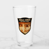 Mesa Verdes nationalpark Colorado Watercolor Badge