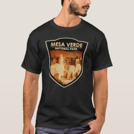 Mesa Verdes nationalpark Colorado Watercolor Badge T Shirt