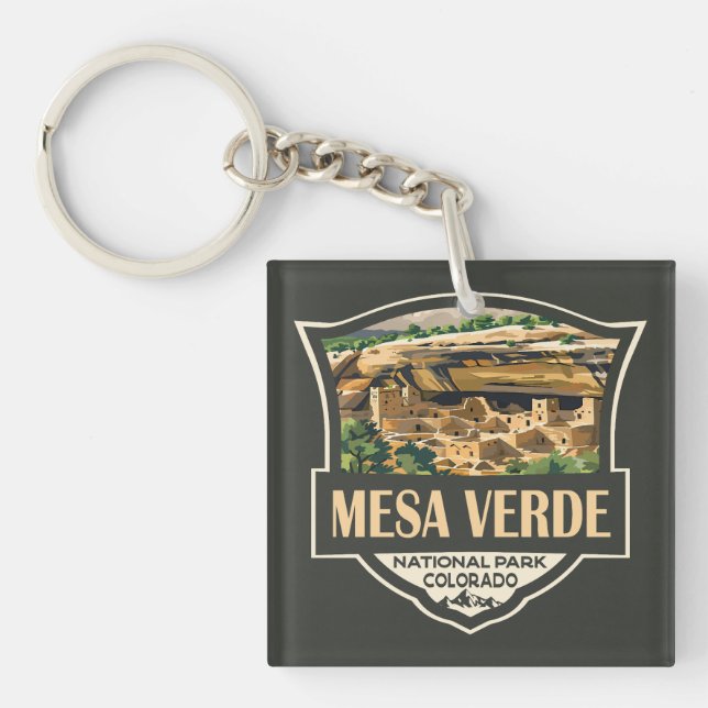 Mesa Verdes nationalpark Illustration Travel Art (Framsidan)