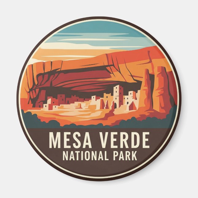 Mesa Verdes nationalparksresor Magnet (Framsidan)