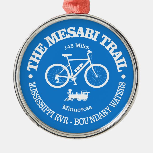 Mesabi Trail (cykling) Julgransprydnad Metall (Framsidan)