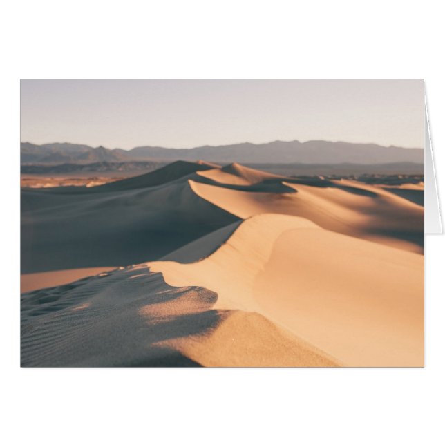 Mesganska Sand Dunes i Dödsdalen Hälsningskort (Framsidan Horizontal)