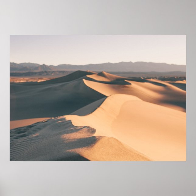Mesganska Sand Dunes i Dödsdalen Poster (Framsidan)
