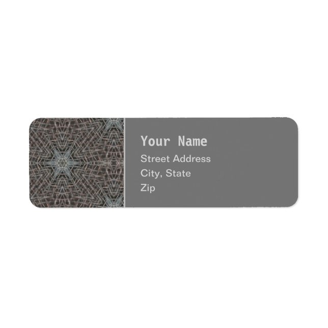 Mesh-etikett för Metallic Metall Returadress Etikett (Framsidan)