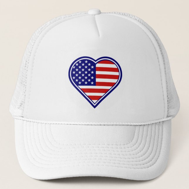 Mesh Hat i USA flagga Truckerkeps (Framsida)