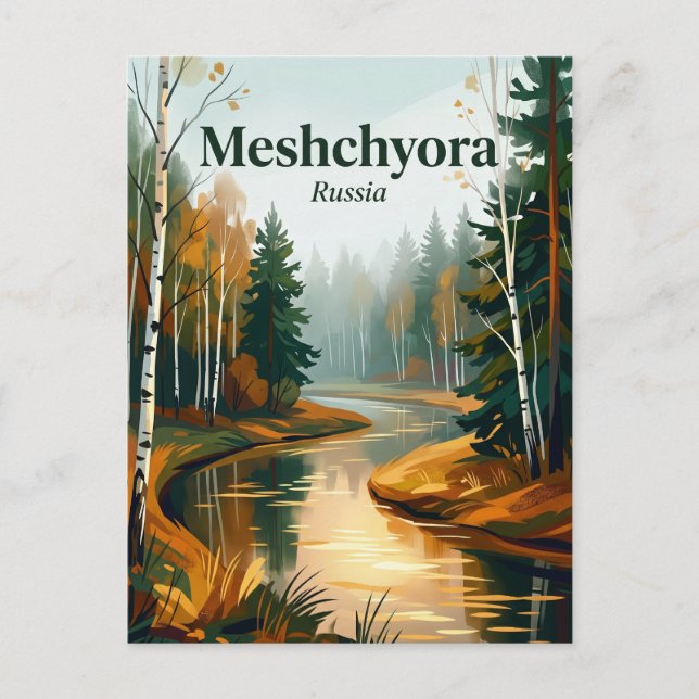 Meshchyora nationalpark Ryssland Vykort (Framsida)