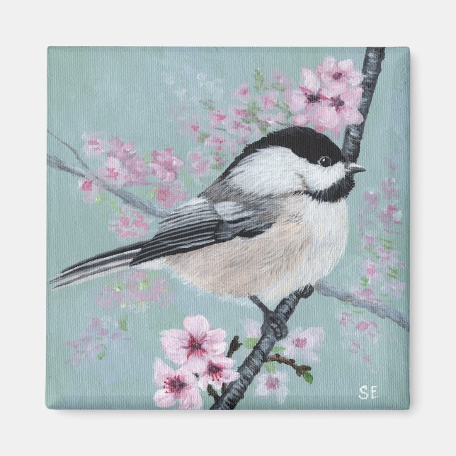 Mesia och Körsbärsblomning Magnet (Framsidan)