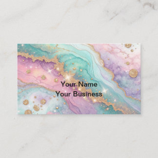 Mesmerifiera Glitter Opal-bakgrunden Visitkort