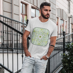 Mesmeriserande Grönt Flowers T Shirt