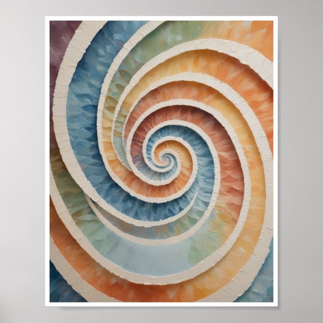 Mesmeriserande spiral mönster Wall Art Art Decor P Poster (Framsidan)