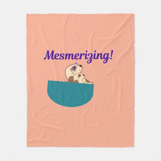 Mesmerized hundar fleecefilt (Framsidan)