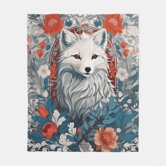 Mesmerizing Artic Fox Wildlife Fleecefilt (Framsidan)