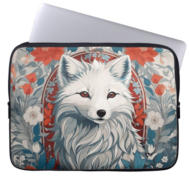 Mesmerizing Artic Fox Wildlife Laptop Fodral (Framsidan)
