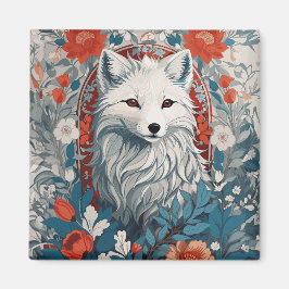 Mesmerizing Artic Fox Wildlife Magnet