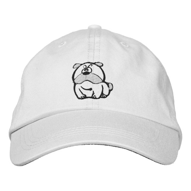 Mesmerizing Bulldog Embroized Hat Broderad Keps (Framsida)
