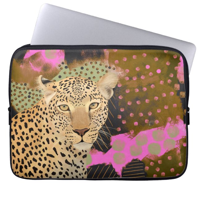 Mesmerizing Leopard Laptop Fodral (Framsidan)