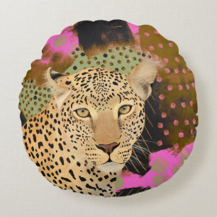 Mesmerizing Leopard Rund Kudde