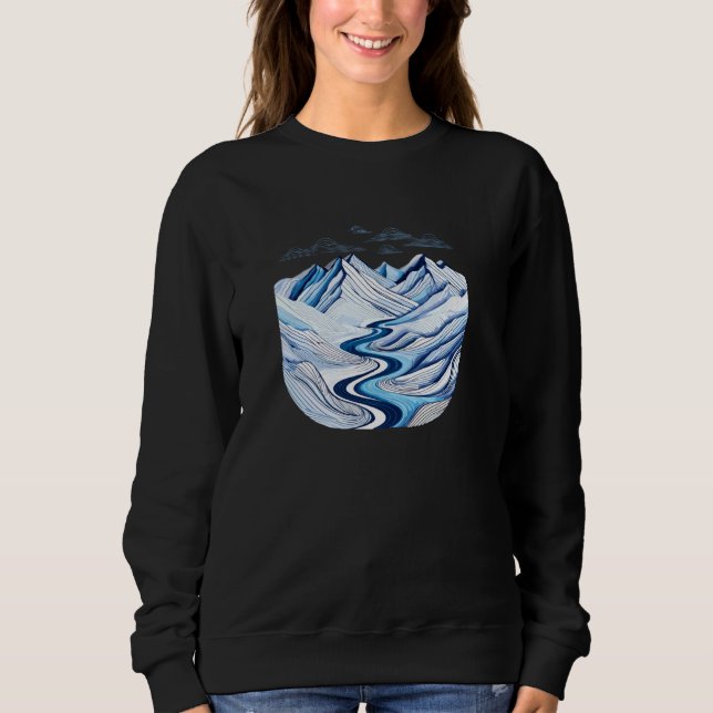 Mesmerizing Mountain Landscape Winter Wonderland O T Shirt (Framsida)