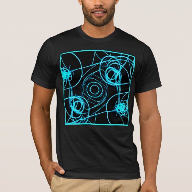 Mesmerizing Neon Mönster Art T Shirt (Framsida)