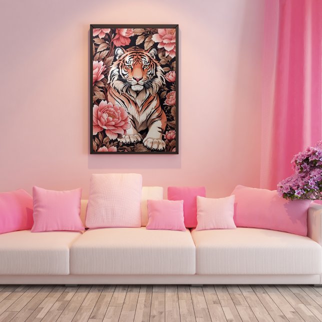Mesmerizing Tiger Rosa Flowers Poster (Skapare uppladdad)