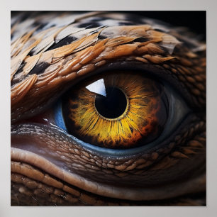 Mesmerizing Velociraptor Ögon Poster - Dinosaur Ar