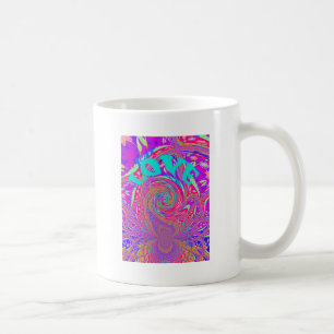 Mesmerizing Whirlpool Kärlek Cyan Text Graphics Kaffemugg