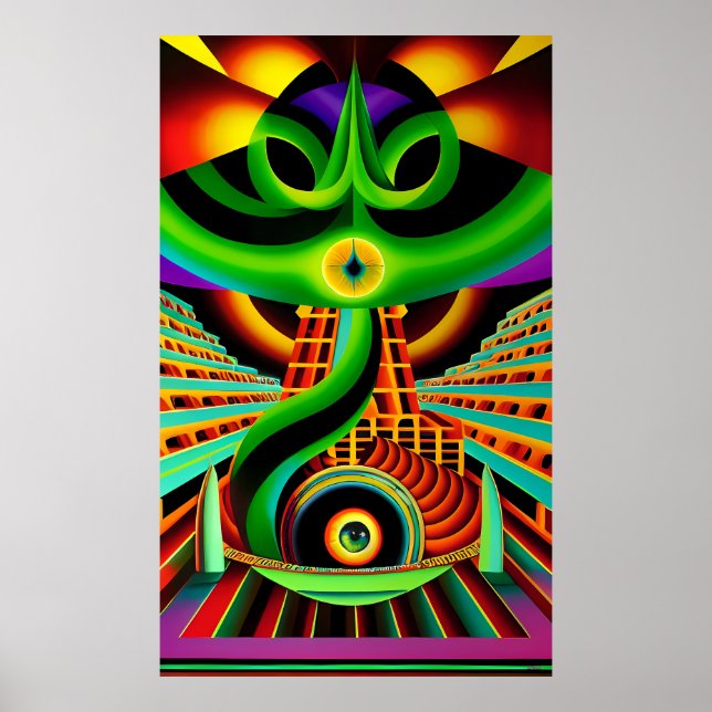 Meso-American Serpent God Poster (Framsidan)