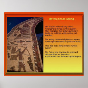 Meso-Amerika Mayan handstil Poster