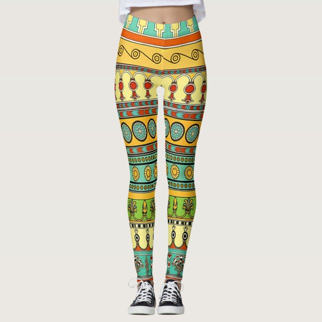 Mesopotamiansk teckning leggings (Framsida)
