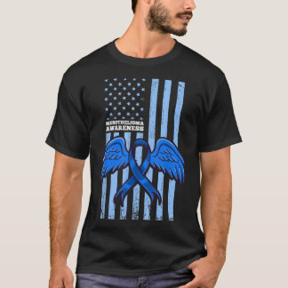 Mesotelioma Awareness Ribbon Flagga T Shirt