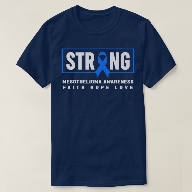 Mesotelioma Awareness Shirt - Mesothelioma Strong T Shirt (Design framsida)