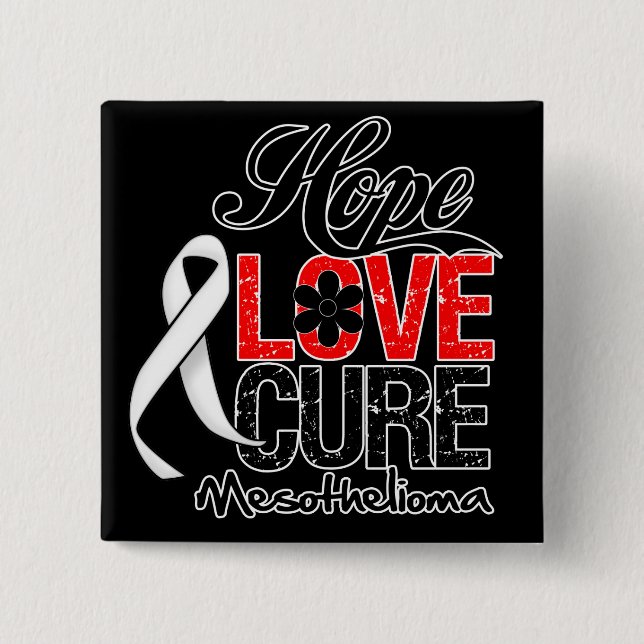 Mesotelioma Hope Kärlek Cure Knapp (Framsida)