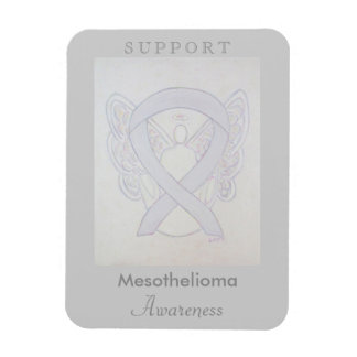 Mesotelioma Medvetenhet Ribbon Angel Anpassningsba Magnet