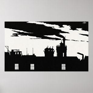 Mesquita's Silhouette Oostergasfabriek - Retro kon Poster