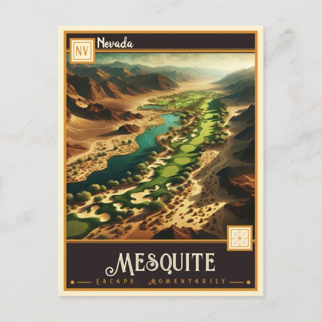 Mesquite, Nevada | Vintage Vykort (Framsida)