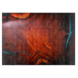 MESQUITE WOOD LOOK TURQUOISE INLAY CUTBOARD