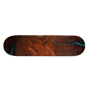 MESQUITEN AVBILDAR W-/TURQUOISEINLÄGGSKATEBOARDEN OLD SCHOOL SKATEBOARD BRÄDA 21,6 CM