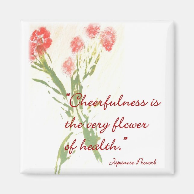 Message Magnet med japanskt ordspråk (Framsidan)